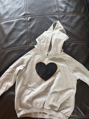 Body Glove Kids' Gray Hoodie with Black Heart Accent